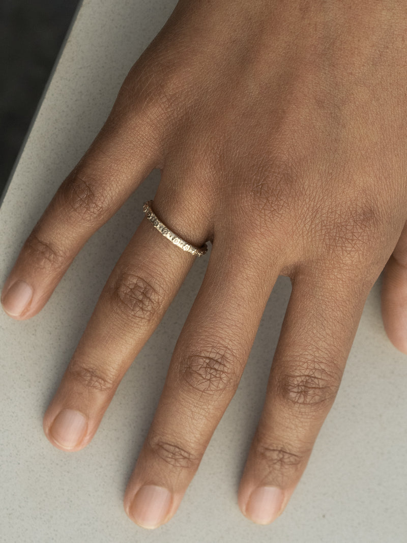 Shown: 14k yellow gold with matte finish.