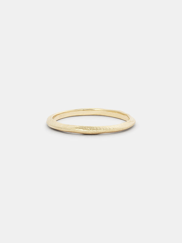 Shown: 14k yellow gold with organic texture and signature matte finish.