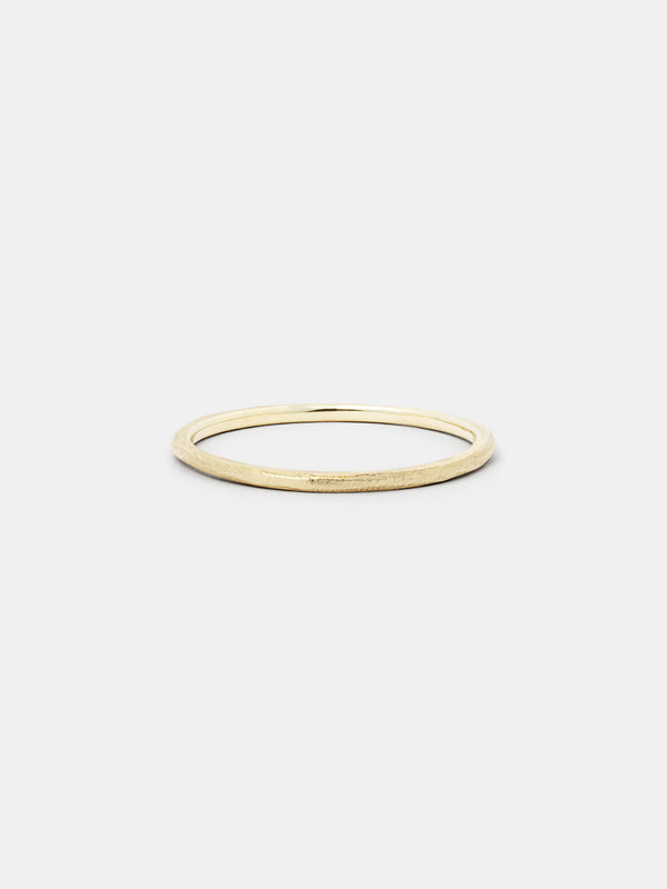Shown: 14k yellow gold with organic texture and matte finish.