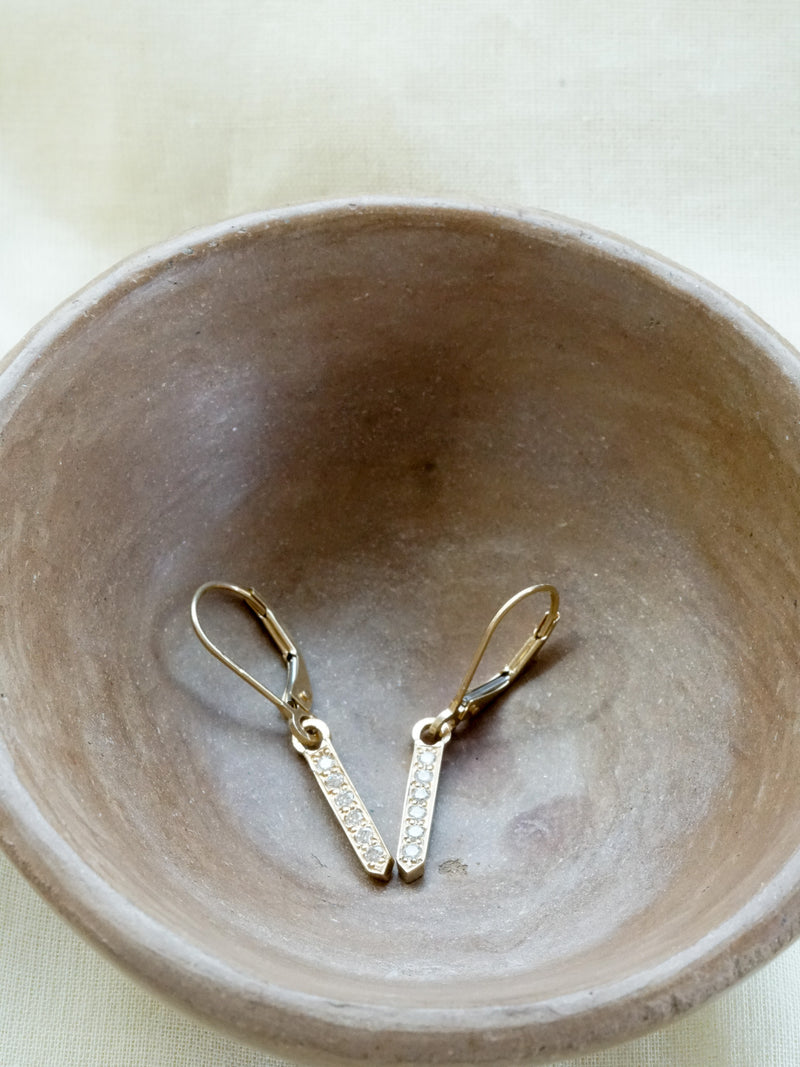 Pendulum Pavé Earrings